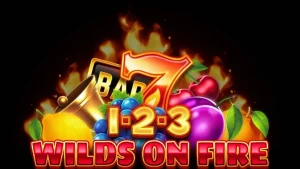 Tampilan antarmuka seluler slot 1-2-3 Wilds on Fire