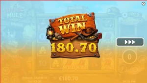 Tampilan layar permainan slot Dyna Mule pada perangkat mobile